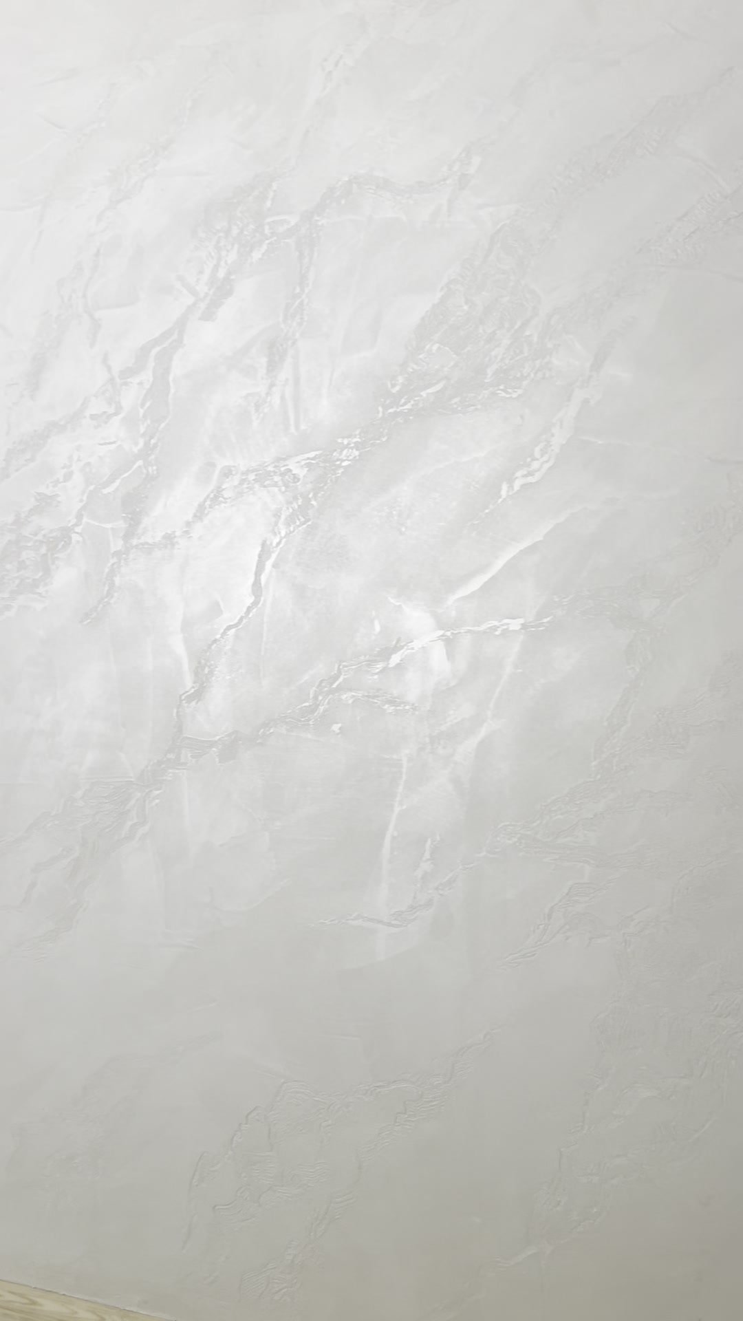 Close-up of marbled Venetian plaster wall texture